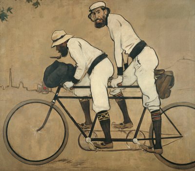 Ramon Casas and Pere Romeu on a Tandem by Ramon Casas i Carbo